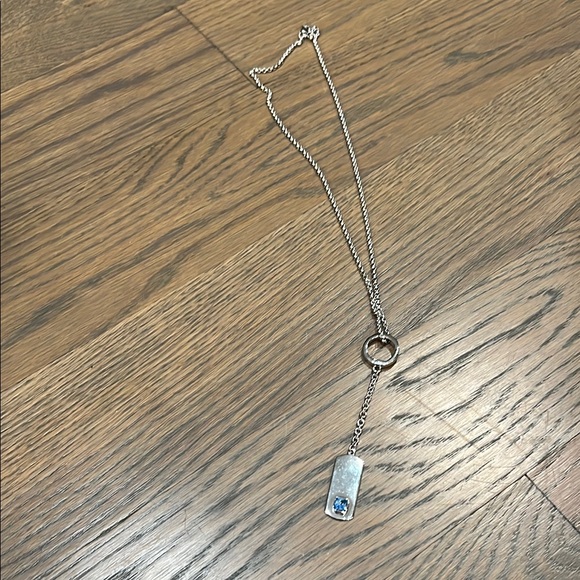 Judith Leiber Jewelry - Judith Leiber Silver Dog Tag Necklace